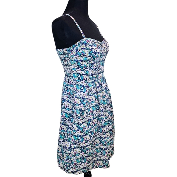 American Eagle Womens Y2K Floral Fit & Flare Mini Dress 4 Vintage Summer 2000s - Picture 4 of 11